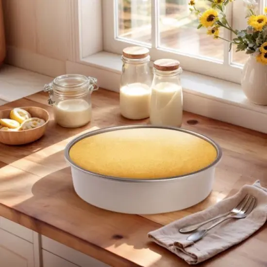 REGALWOVEN Carbon Steel Warp Resistant Cake Pan 3 Pcs image {5}