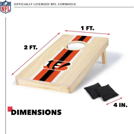 NFL Cincinnati Bengals 1'x2' Wood Cornhole Set image {4}
