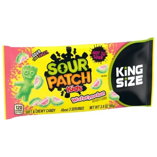 Sour Patch Kids' Watermelon King Size Candy - 3.46oz image {5}