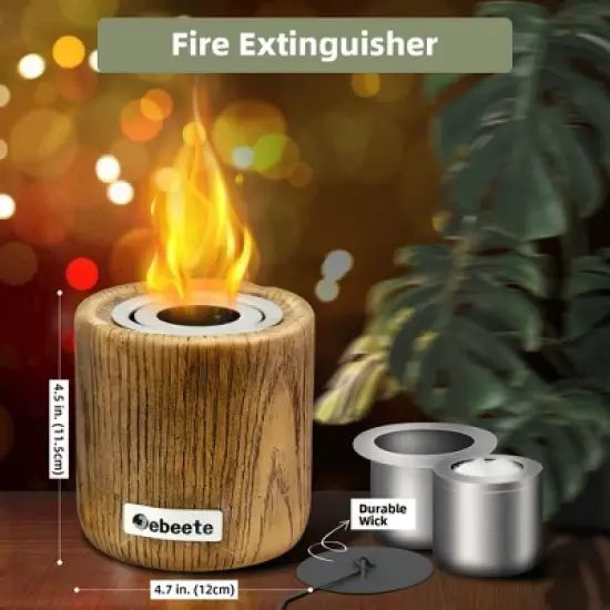 Portable Mini Tabletop Ethanol Fire Pit, Indoor/Outdoor Smokeless Fireplace image {5}
