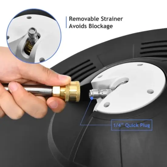 Costway 16'' Pressure Washer Surface Cleaner Attachment w/ 2 Extension Wand image {6}
