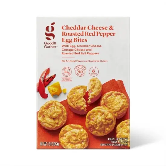 Frozen Cheddar Cheese & Roasted Red Pepper Egg Bites - 12oz - Good & Gather&trade; image {3}