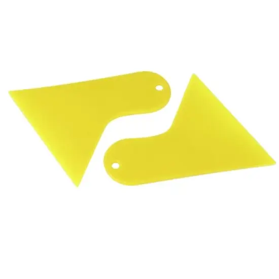 Unique Bargains Plastic Car Window Film Scrapers Yellow 2 Pcs image {1}