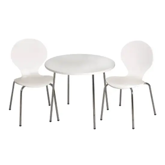 3pc Kids' Table and Chair Set with Chrome Legs - Gift Mark image {5}