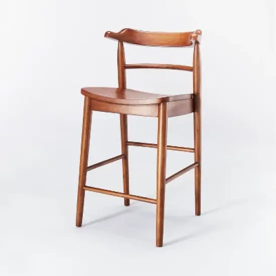 Kaysville Curved Back Wood Counter Height Barstool - Threshold&trade; designed with Studio McGee image {9}