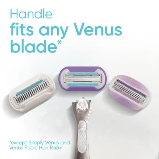 Venus Deluxe Smooth Sensitive Women's Razor + 2 Razor Blade Refills image {6}