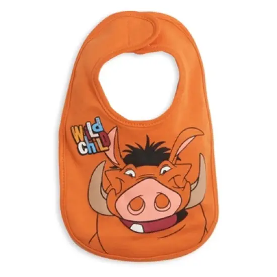Disney Lion King Simba Timon Pumbaa 4 Pack Bibs Multicolored One Size image {3}