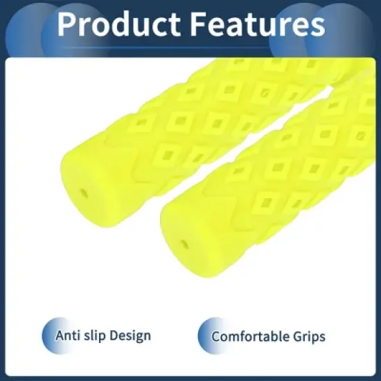 Unique Bargains Bike Handlebar Grips Covers 4.72" Yellow 1 Pair image {4}