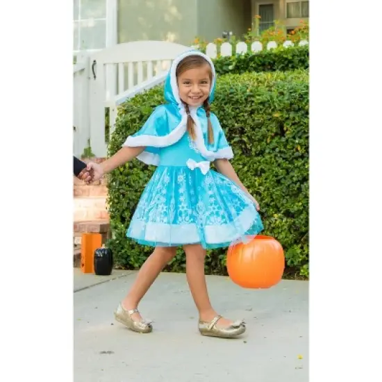 Disney Frozen Elsa Girls Fur Dress Little Kid to Big Kid image {2}