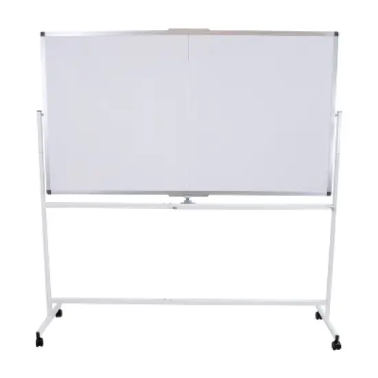 Sunnydaze Double-Sided Magnetic Mobile Whiteboard with Markers - 73.75" W x 21" D x 77" H image {2}