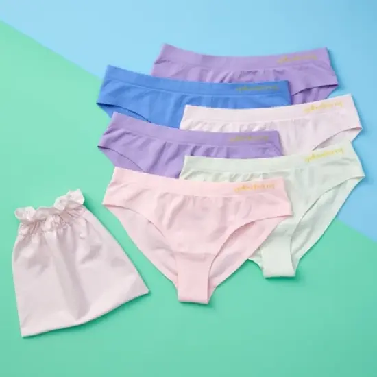 Yellowberry Girls 6pk Quality Seamless Hipster Underwear with Bonded Seam image {6}