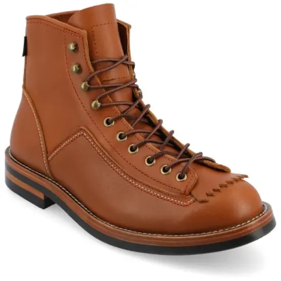 TAFT 365 Men's Model 007 Rugged Lace-up Boot in Black/Cherry image {12}