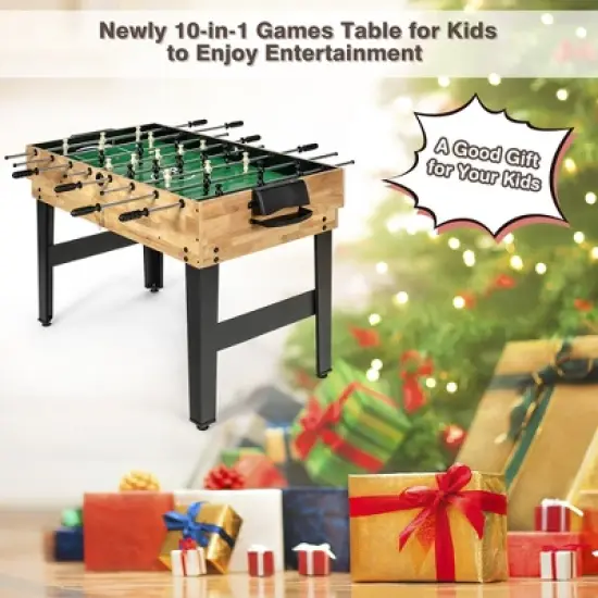 Costway 10-in-1 Combo Game Table Set, Multi Game Table for Home, Game Room image {5}