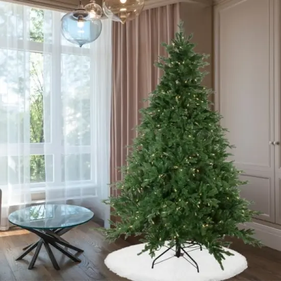 Northlight Real Touch&trade;️Pre-Lit Full Minnesota Balsam Fir Artificial Christmas Tree - 6.5' - Warm White LED image {6}