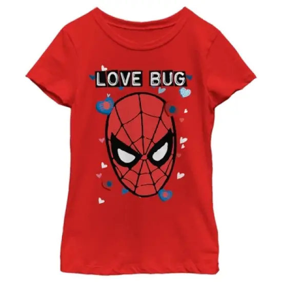 Girl's Marvel Spider-Man Candy Heart Love Bug T-Shirt image {4}
