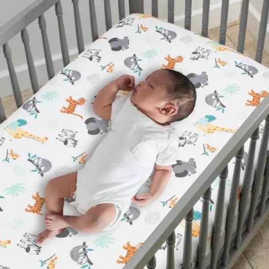 Lambs & Ivy Mighty Jungle Crib Bedding Set - 3pc image {4}