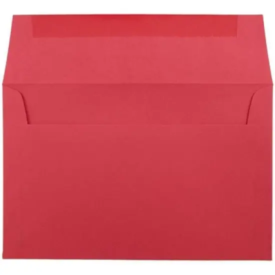 JAM Paper Brite Hue A9 Envelopes 5 3/4 X 8 3/4 50 per pack Red: Invitation Envelopes, Gummed Flap, Recycled Content image {1}