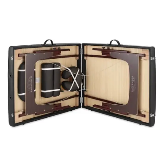 Saloniture Professional Portable Lightweight Bi-Fold Massage Table with Reiki Panels image {2}