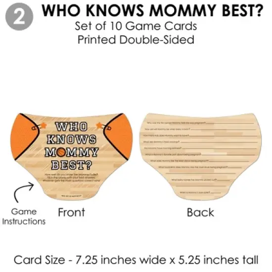 Big Dot of Happiness Nothin&rsquo; But Net - Basketball - 4 Baby Shower Games - 10 Cards Each - Gamerific Bundle image {4}