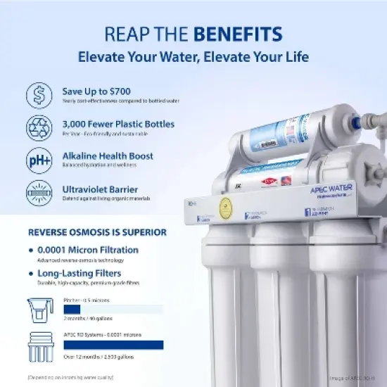 APEC Water Systems ROES-PHUV75 Undersink Reverse Osmosis Water Filtration System image {4}