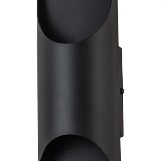 C Cattleya 2-Light Matte Black Integrated LED Outdoor Hardwired Wall Lantern Sconces (2-Pack) image {4}