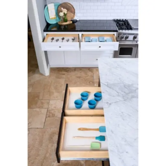 Con-Tact Grip Excel 2pk 12"x20' Bright White: Non-Adhesive Shelf & Drawer Liners for Kitchen Cabinets, Solid White image {4}