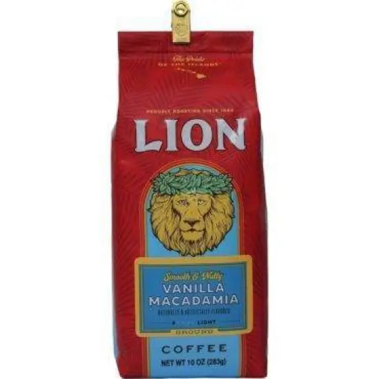 Lion Coffee Vanilla Macadamia Medium Roast Ground Coffee - 10oz image {1}