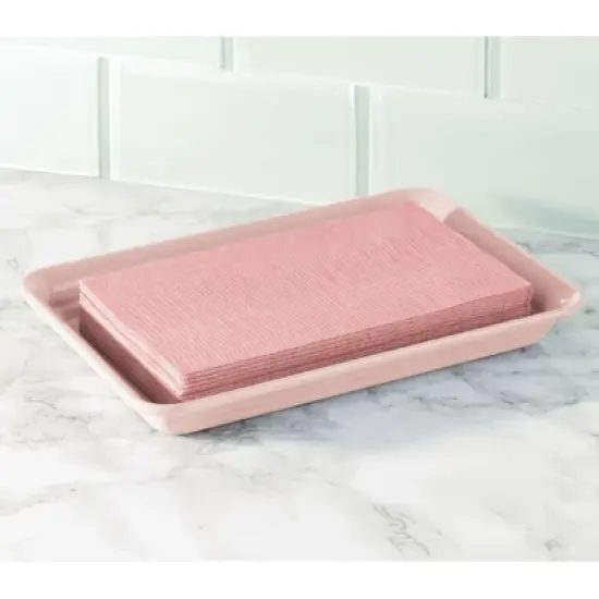 mDesign Metal Bathroom Vanity Storage Organizer Tray Holder image {1}