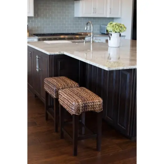 BirdRock Home Seagrass Backless Counter Stool - Espresso image {5}