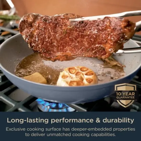 Ninja 10pc NeverStick Ceramic Pro Cookware Set: Nonstick Pans, Pot Set, Dishwasher-Safe, Induction Compatible image {6}