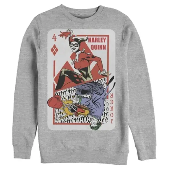 Men's Batman Harley Quinn Joker Poker Card Sweatshirt image {2}