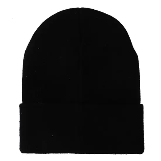 Harry Potter Hufflepuff Badger Embroidered Logo Black Cuffed Knitted Beanie hat image {2}