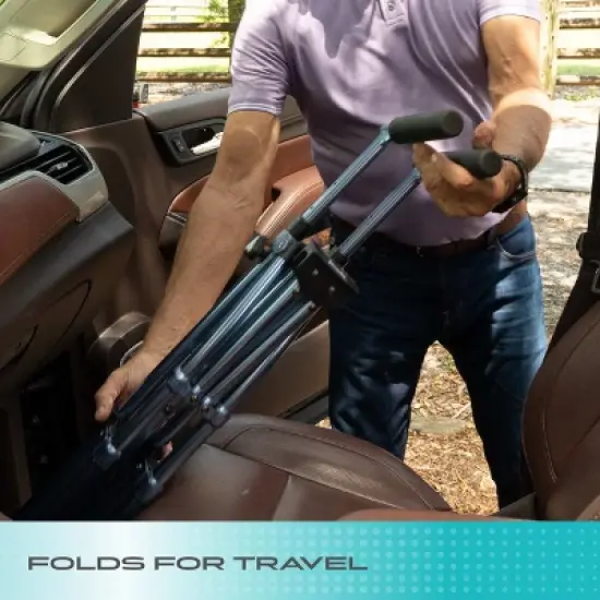 Stander Space Saver Walker, 2-Wheel Lightweight Folding Walker image {2}