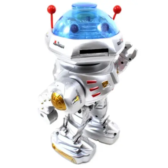 Insten Remote Control Dancing Robot with Disc Dart Launcher, Silver, 11 in image {3}