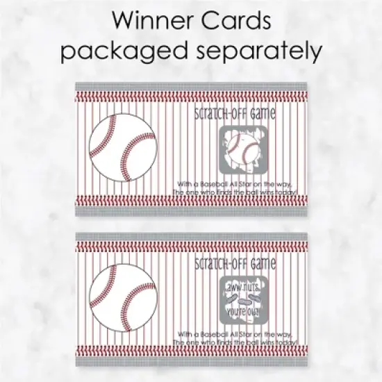 Big Dot of Happiness Batter Up - Baseball - Baby Shower or Birthday Party Game Scratch Off Cards - 22 Count image {2}