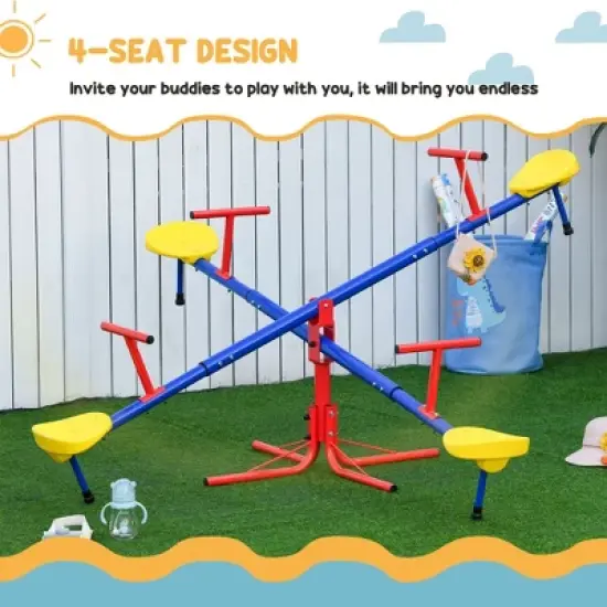 Dexmalle Kids Seesaw Swivel Teeter Totter with 360&deg; Spinning image {3}