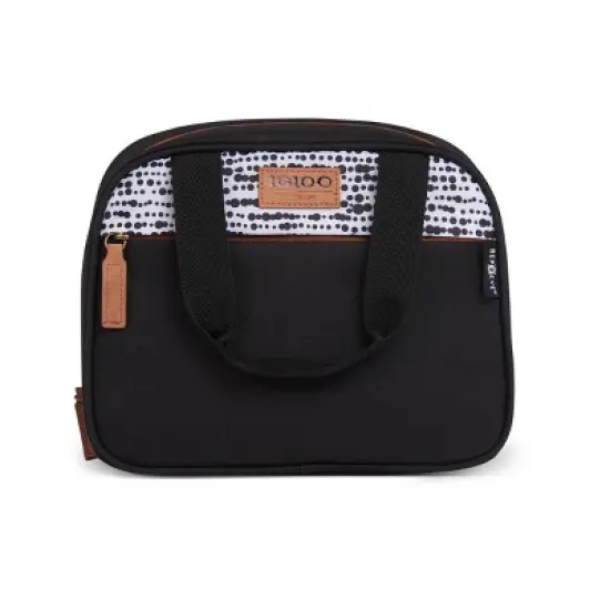 Igloo Repreve Urban Bowler Lunch Tote with Pack In - Black/White image {4}