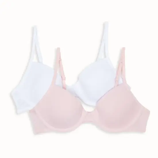 Hanes Girls' 2pk Underwire Bra - Pink/White  image {3}