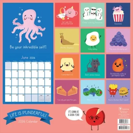 TF Publishing 13.5"x14.5" 2026 Puns of Fun Wall Calendar image {4}