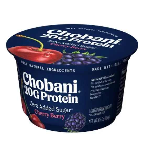 Chobani 20g Protein Cherry Berry Greek Yogurt - 6.7oz image {2}