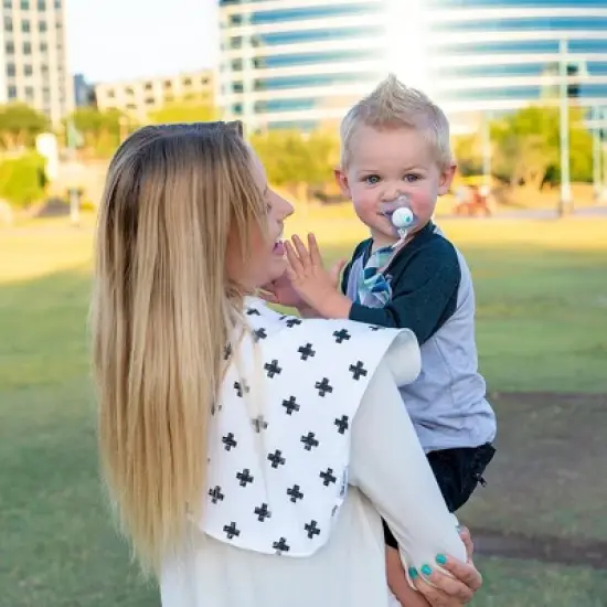 Dodo Babies 5-Pack Baby Burp Cloths - Soft, Absorbent Cotton Burp Cloths - Includes Pacifier Case and 2 Pacifier Clips image {4}