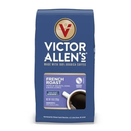Victor Allen's Coffee French Roast Ground Coffee, Dark Roast, 6 Pack - 10oz Bags image {1}