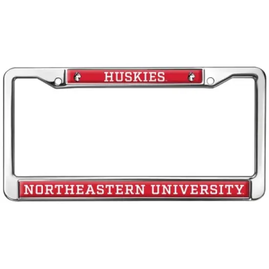 Northeastern University Mascot Full Size Standard License Plate Metal Frame image {6}