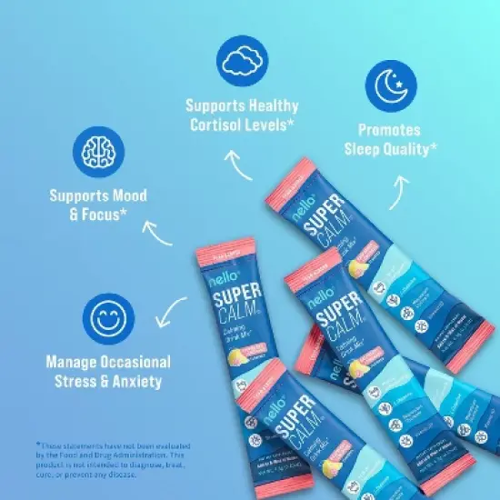 Nello Supercalm Calming Drink Mix Supplement Powder - Raspberry Lemonade - 10ct image {5}