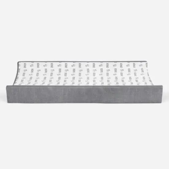 Bacati - Love Gray/Silver Diamond Changing Pad Cover image {4}