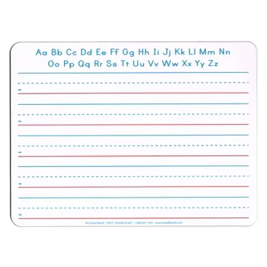 Pacon&reg; Handwriting Whiteboard, 2-Sided, Ruled/Plain, 1" x 1/2" x 1/2" Ruled, 9" x 12", 10 Boards image {3}