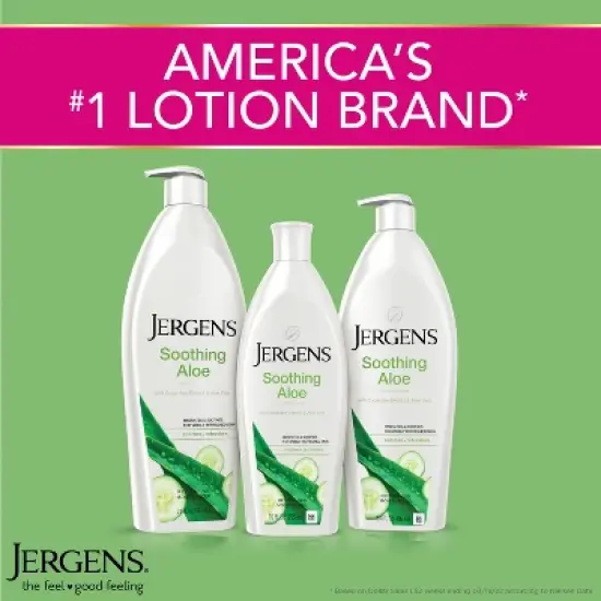 Jergens Soothing Aloe Hand and Body Lotion, Dermatologist Tested image {7}