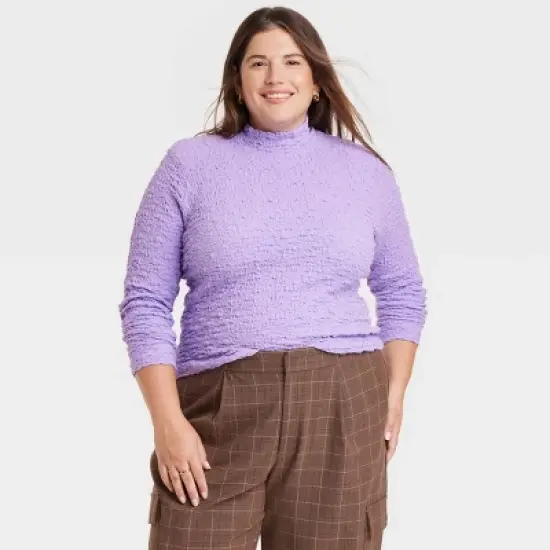 Women's Long Sleeve Slim Fit Mock Turtleneck T-Shirt - A New Day&trade; image {6}