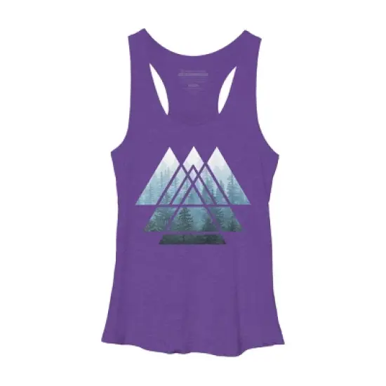 Women's Design By Humans Misty Forest Sacred Geometry By Maryedenoa Racerback Tank Top image {7}