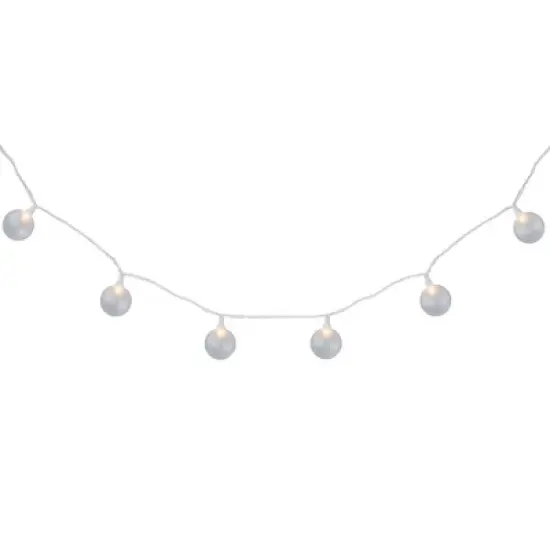 Northlight Golf Ball Patio Light Set - 6' White Wire - 10ct image {3}